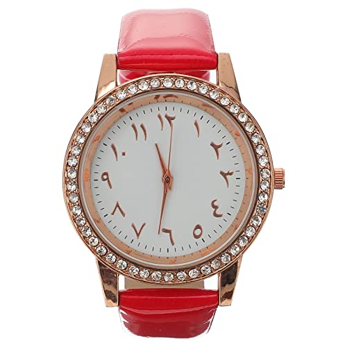 Hemobllo Damen Armbanduhr Mit Glitzer Elegante Pu-Band Gehäuse Vielseitige Armbanduhr Für Büro Festlichkeiten Und Freizeitaktivitäten Schmuckstück Für Besondere Anlässe von Hemobllo