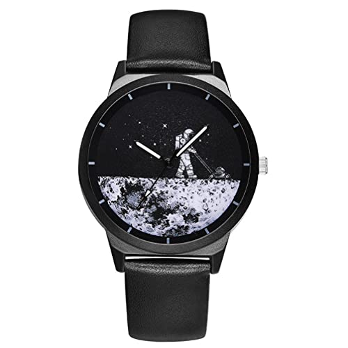 Hemobllo Astronauten-Armbanduhr Mit Lederarmband Für Damen Und Herren Leicht Bequem Und Langlebig Für Jeden Anlass Stilvolles Design Für Studenten von Hemobllo