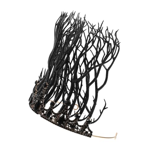 Hemobllo Barock Haarreif Damen mit Zweig Strass Verziert Goth Kopfschmuck Accessoire für Festliche Anlässe und Kostümpartys von Hemobllo