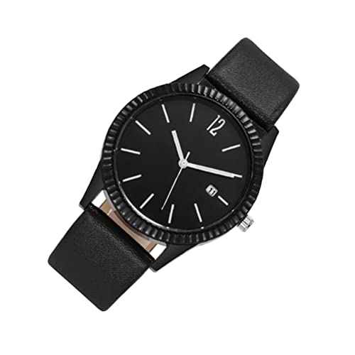 Hemobllo Betrachten 1stk Damenuhr Achte Auf Mädchen Damenmodeuhr Armbanduhr Modische Uhr Leder Frau Quarz Multifunktionaler Kalender Freizeituhr von Hemobllo