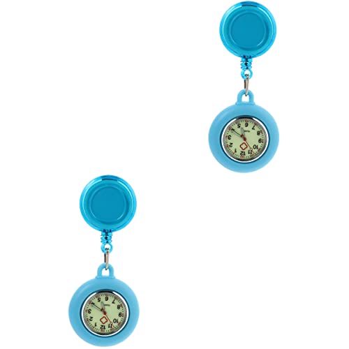 Hemobllo 2stücke Pocket Watch Praktische Quarz-Uhr Für Ärzte Und Pflegepersonal Leuchtende Taschenuhr Mit Silikonhülle Für Einsatz Der Nacht Perfektes Für Studenten Und von Hemobllo