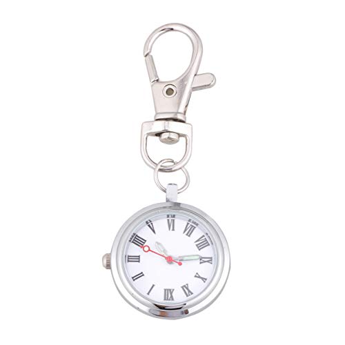 Hemobllo Geschenk Für Frauen Schwesternuhren Mit Clip Quarztaschenuhr - Retro runde Taschenuhr Digitale Quarzuhr Schlüsselbund Taschenuhr tragbare ?enuhr Unisex ex 03 Schwesternuhr von Hemobllo