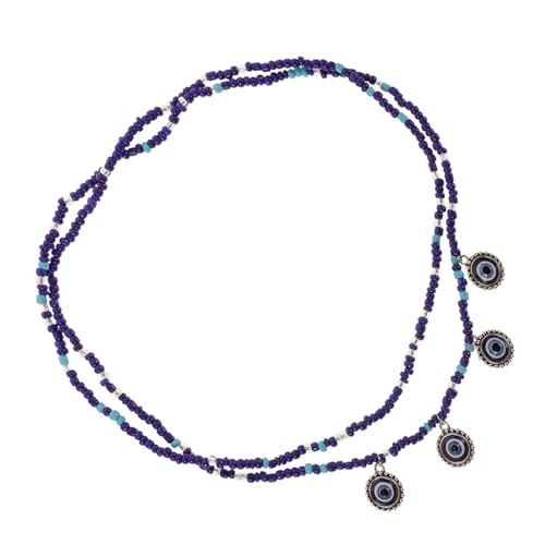 Hemobllo Blaue Augen Körperkette mit Augen Perlen und Einfache Taillenkette für Frauen Stilvoller Körperschmuck zur Betonung der Figur und Einzigartigem Look von Hemobllo