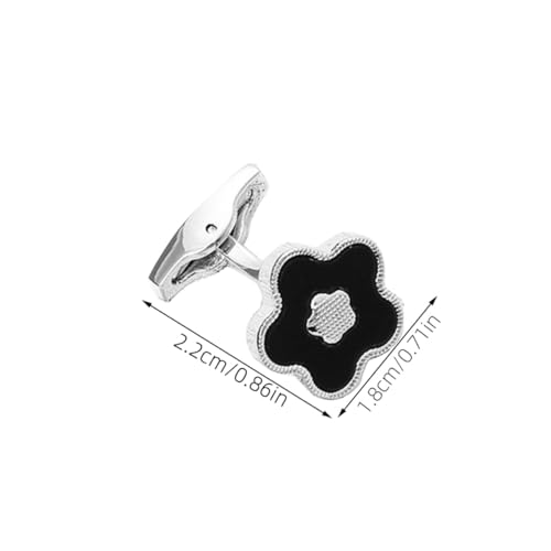 Hemobllo Blumen Manschettenknöpfe Herren Business Hochzeit Anzug Accessoire Metall Cuff Buttons Sicher Haltbar Glatte Oberfläche Elegantes Hemd Schmuck von Hemobllo
