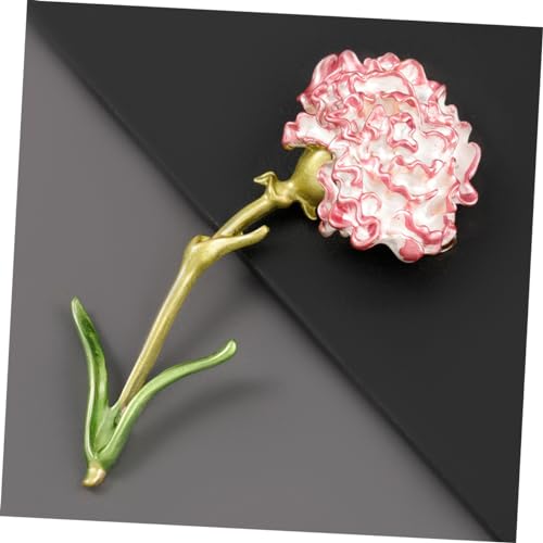 Hemobllo Blumenbrosche Carnation aus Legiertem mit Tropfendem Öl Finish Vielseitige Anstecknadel für Damen Festlicher Schal Clip Modisches Schmuckzubehör für Kleidung und Strickjacken von Hemobllo
