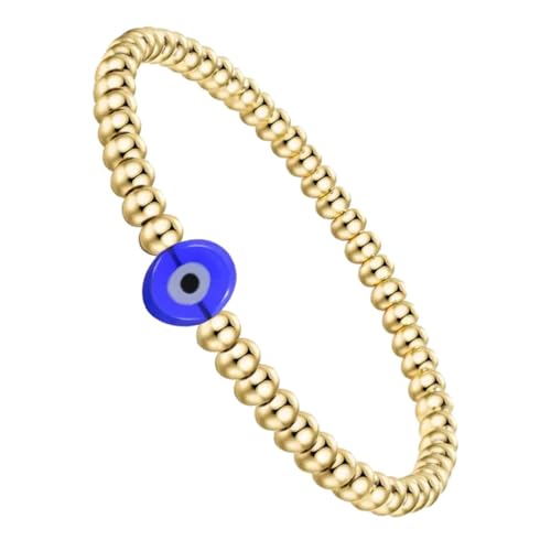 Hemobllo Blaues Auge Armband Für Damen Mit Goldenen Perlen Gegen Neid Als Handgelenkdekoration von Hemobllo
