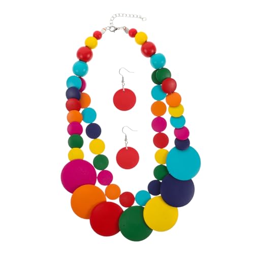Hemobllo Boho Holzperlen Halskette Damen Mehrlagig Ethno Stil Chunky Choker Bunte Holzanhänger African Inspired Schmuck für Frauen und Mädchen Hemobllo Boho Holzperlen Halskette Damen Mehrlagig Ethno Stil Chunky Choker Bunte Holzanhänger African Inspired Schmuck für Frauen und Mädchen von Hemobllo