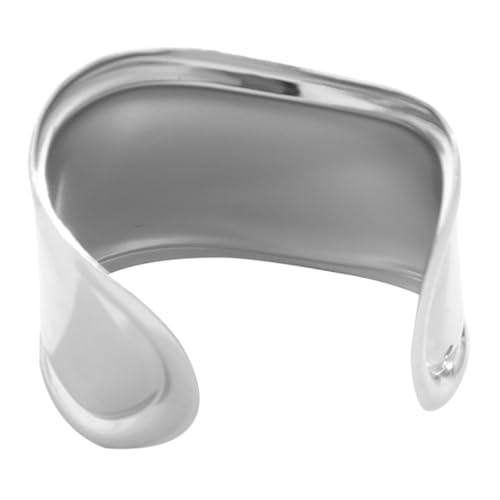 Hemobllo Breiter Offener Armreif Damen Verstellbar Metall Manschettenarmband Minimalistisches Design Elegant Schmuck für Alltag Hochzeit von Hemobllo