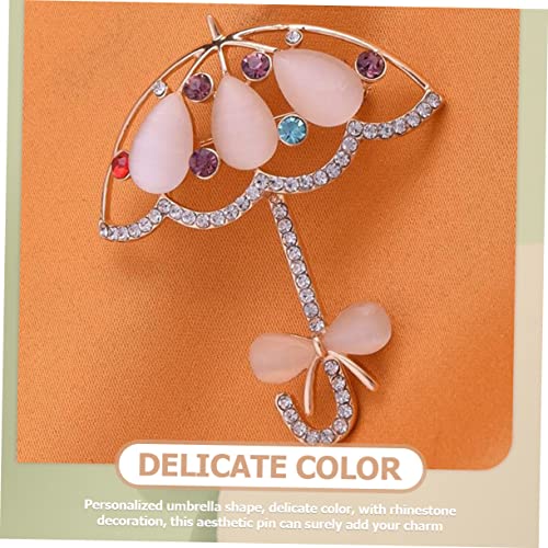 Hemobllo Brosche Damen Regenschirm Anstecknadel mit Bunten Strasssteinen Modischer Lapel Pin für Kleidung Schals Hüte Vielseitiger Schmuck für Alltag Geburtstag Zufällige Farbe von Hemobllo