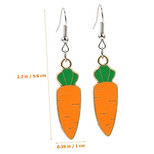 Hemobllo Carrot Earrings für Frauen Niedliche Karotten Ohrringe als Modischer Schmuck Stylische Ohrstecker Geschenkidee für Damen und Mädchen Auffälliges Accessoire für Partys und Alltag von Hemobllo