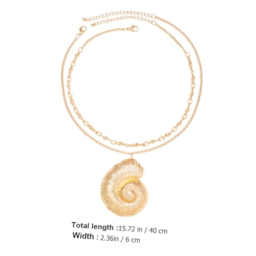 Hemobllo Conch Anhänger Halskette aus Einzigartige Muschelform Langlebiger Modeschmuck für Herren und Damen Geeignet für Party Urlaub und Alltag von Hemobllo