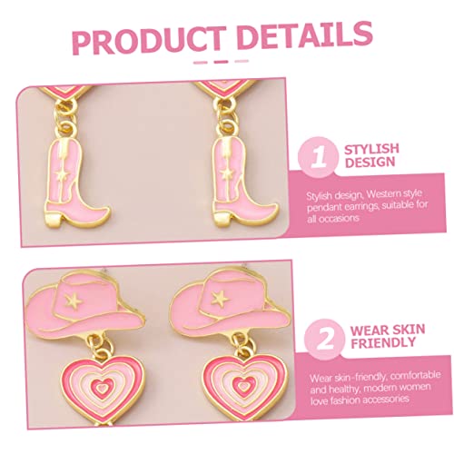 Hemobllo Cowgirl Stiefel Ohrringe Für Frauen Ohrhänger Stiefel Tropfen Ohrringe Kreative Damen Ohrschmuck Ohr Accessoire von Hemobllo