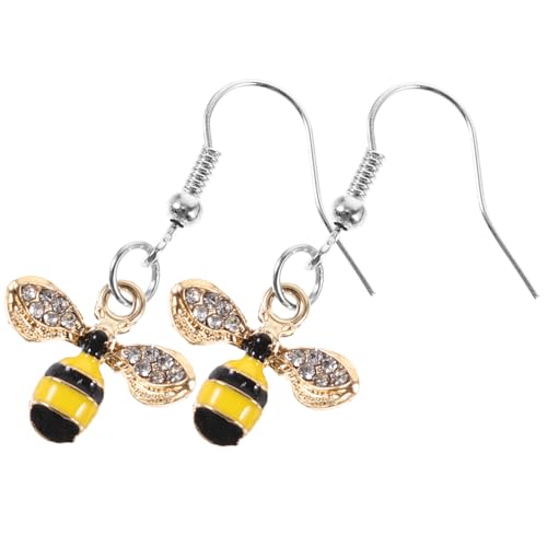 Hemobllo Damen Ohrringe Bienen Design mit Strassbesatz Leichte Langlebige Ohrhänger Allergikerfreundlich für Festtage Alltag und Partys Ohrpendants für Frauen von Hemobllo