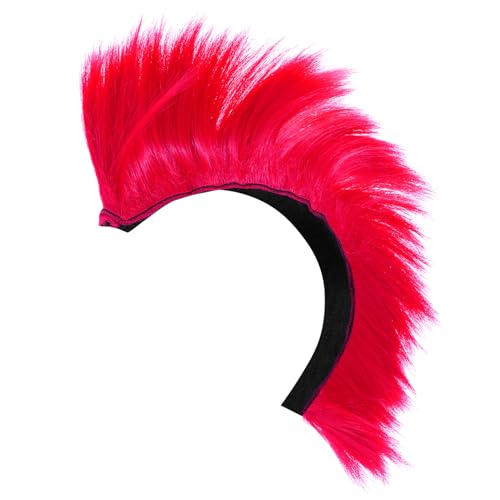 Hemobllo Dekorative Helmperücke für Cosplay und Partys Irokesenhaarschnitt Atmungsaktives Material Wiederverwendbar Geeignet für Erwachsene und von Hemobllo