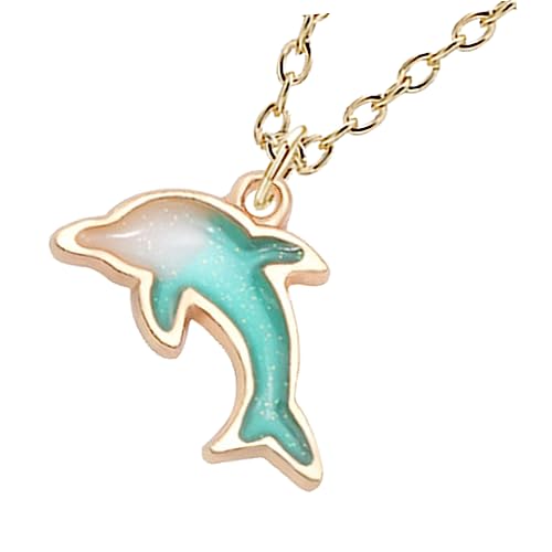 Hemobllo Delfin Halskette Damen Grün Leichtes Hautfreundliches Legierungs Schmuckstück mit Glatter Oberfläche Sicher und Komfortabel für Party Alltag und Geschenkideen Hemobllo Delfin Halskette Damen Grün Leichtes Hautfreundliches Legierungs Schmuckstück mit Glatter Oberfläche Sicher und Komfortabel für Party Alltag und Geschenkideen von Hemobllo