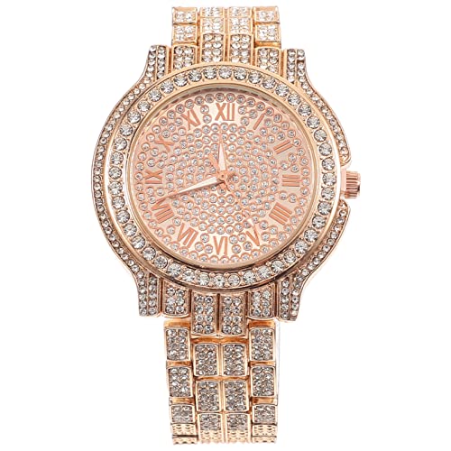 Hemobllo Digitaluhr Handgelenk Watch Modable Strasson Römisch Zumerquarz Watch Lady Ornament Damen-Digitaluhren von Hemobllo
