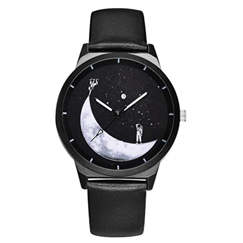 Hemobllo Geschenke Für Damen Display Watch Astronaut Watch Women Beobachten M?nner mit Ledergürtel nach Geschenk Betrachten von Hemobllo