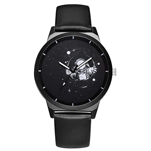 Hemobllo Display Watch Für Damen Und Herren Mit Lederarmband Präzise Astronauten-Uhr Für Täglichen Gebrauch Und Besondere Anlässe Als Für Freunde Und Familie von Hemobllo