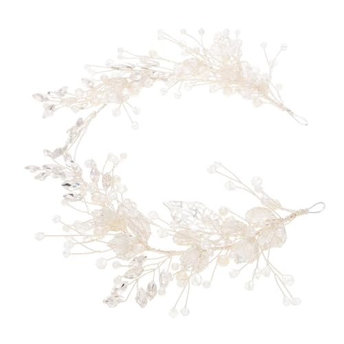 Hemobllo Eleganter Braut Haarschmuck mit Perlen und Blattdesign Silberfarbene Handgefertigte Haarspange für Damen Vielseitig für Hochzeit Brautjungfern und Festliche Anlässe Geeignet von Hemobllo