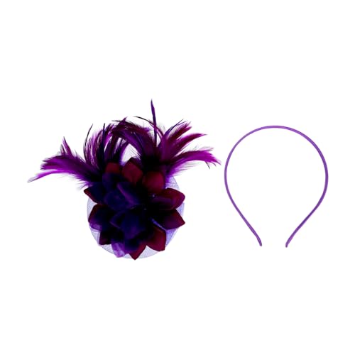 Hemobllo Eleganter Fascinator Hut mit Mesh und Schleier Leichtes Stirnband für Hochzeit und Partys Vielseitiger Haarschmuck für Damen von Hemobllo