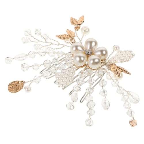 Hemobllo Eleganter Haarkamm für Hochzeit Damen Europäischer Brautschmuck mit Perlenblumen Langlebiger Zinklegierung und Kunststoff Vielseitiges Zubehör für Brautfrisuren bei Besonderen Hemobllo Eleganter Haarkamm für Hochzeit Damen Europäischer Brautschmuck mit Perlenblumen Langlebiger Zinklegierung und Kunststoff Vielseitiges Zubehör für Brautfrisuren bei Besonderen von Hemobllo