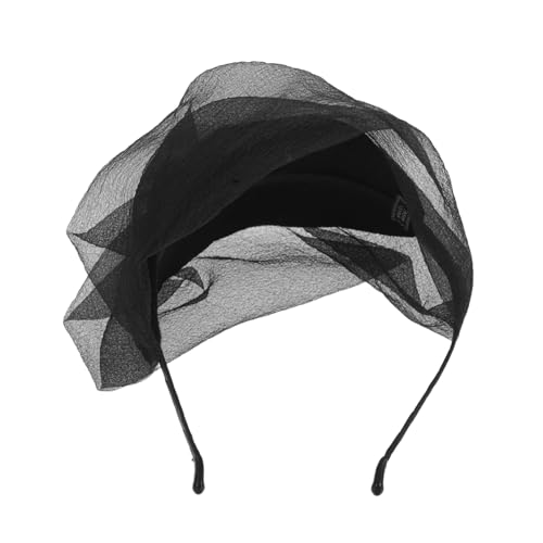 Hemobllo Elegantes Mesh Haarreif Fascinator Damen Atmungsaktiv Vielseitig Kompatibel Sitz Modischer Haarschmuck für Hochzeiten Teepartys und Festliche Anlässe Schwarzes Halbmützen Design von Hemobllo