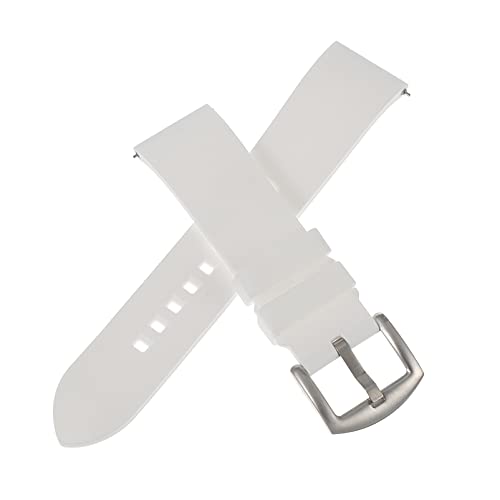Hemobllo 1 STK Gurt Gummi-uhrenarmband Gummiuhr Metallband Uhren Ersatzbänder Uhrenarmband Wechseln Uhrenarmband Aus Silikon Uhrarmband Weiß Fitness Komponente Kieselgel Hautfreundlich von Hemobllo