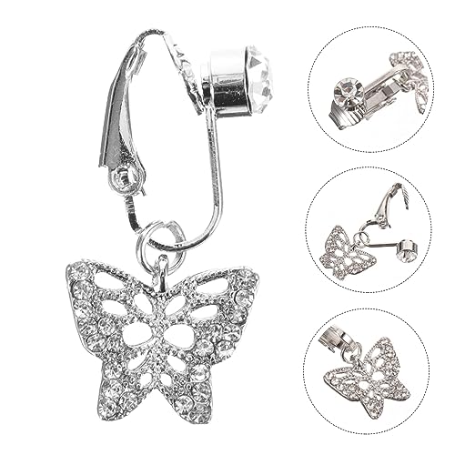 Hemobllo Fake Bauchnabelring für Frauen Nicht Piercing Bauchnabelschmuck Clip Nabelring Durchstechen Modisches Bauchornament für Strand und Alltag von Hemobllo