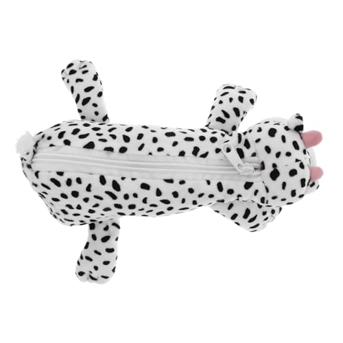 Hemobllo Federmäppchen mit Süßem Kuh Design Große Stifttasche aus Plüsch für Erwachsene Praktischer Reißverschluss Vielseitiger Schreibwaren Organizer für Schule von Hemobllo