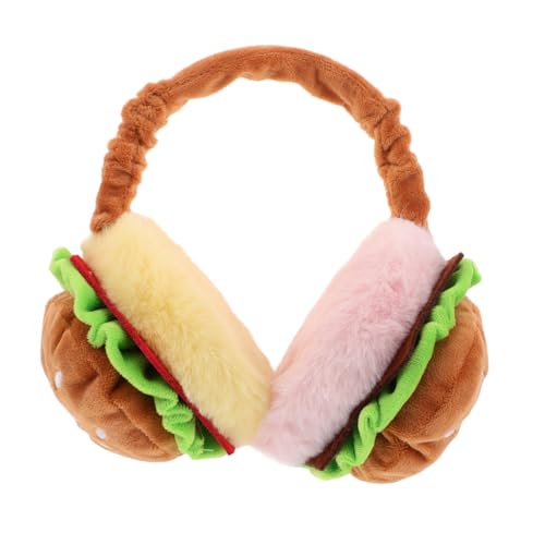 Hemobllo Faltbare Ohrwärmer Für Mädchen Lustige Hamburger-form Ohrenschützer Verstellbare Flauschige Ear Muffs Für Kalte Wetterbedingungen Für Outdoor-aktivitäten Und Winter-sport von Hemobllo