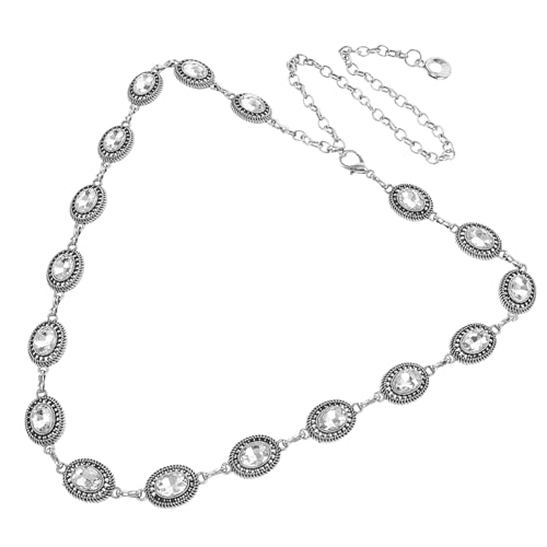 Hemobllo Frauen Metall Kette Kleid Gürtel Hohl Out Gürtel Verziert Taille Gürtel Für Kleid Jean von Hemobllo