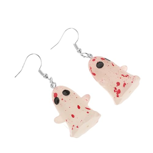Hemobllo Glow in The Dark Halloween Ohrringe Kunststoff Ohrhänger Leicht Komfortabel Spukiger Schmuck für Frauen Halloween Kostüm Party Accessoires von Hemobllo