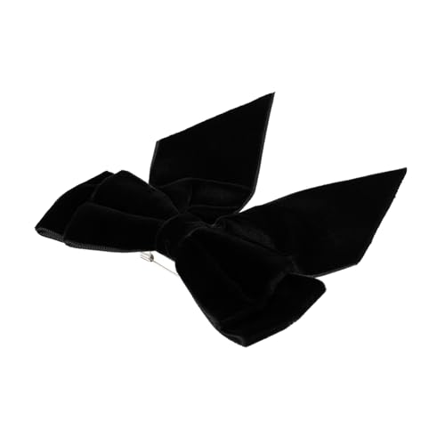 Hemobllo Große Schwarze Samt Brosche Damen Schleifen Anstecknadel für Party Hochzeit Bluse Hemd Dekoration von Hemobllo
