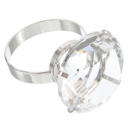 Hemobllo Großer Simulierter Diamantring Hochzeit Requisit Dekoration Transparent Schmuck Party Accessoire für Fotografie und Feiern von Hemobllo