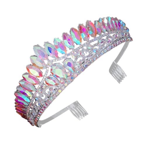 Hemobllo Haarkamm mit Funkelnder Strass Krone Eleganter Haarschmuck für Damen und Mädchen Leichter Braut Haarkamm für Hochzeit Party und Festliche Anlässe Vielseitiges Stirnband für von Hemobllo