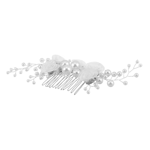 Hemobllo Haarkamm mit Perlen Handgefertigtes Hochzeitszubehör für Frisuren bei Brautpartys Festlichen Anlässen Leicht Komfortabel Perfekter von Hemobllo