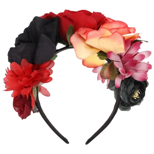 Hemobllo Halloween-Haare, Rosenhaare, Halloween-Party-Frauen-Kopfschmuck, orangefarbene Frisur Hemobllo Halloween-Haare, Rosenhaare, Halloween-Party-Frauen-Kopfschmuck, orangefarbene Frisur von Hemobllo