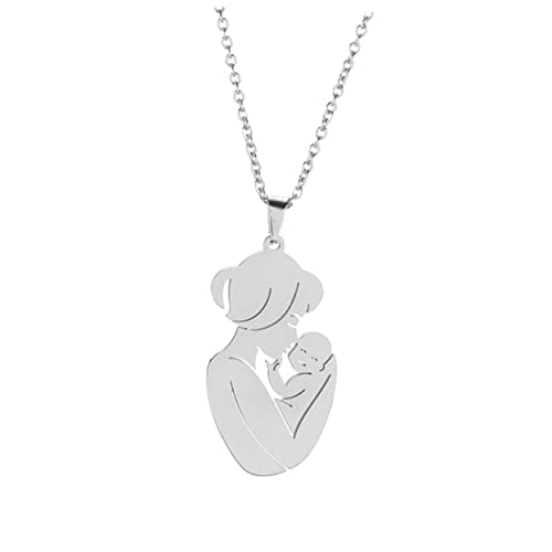 Hemobllo Halskette Mutter Anhänger Muttertagsgeschenk Damen Schmuck Langlebig Fein Verarbeitet Komfortabel Modisch Elegant für Besondere Anlässe von Hemobllo