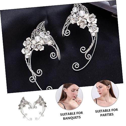 Hemobllo Elfen Ohrmanschetten Clip Ohrknochen Für Frauen Mädchen Mode Ohrschmuck Mit Funkelnden Details Für Geburtstage Hochzeiten Partys von Hemobllo