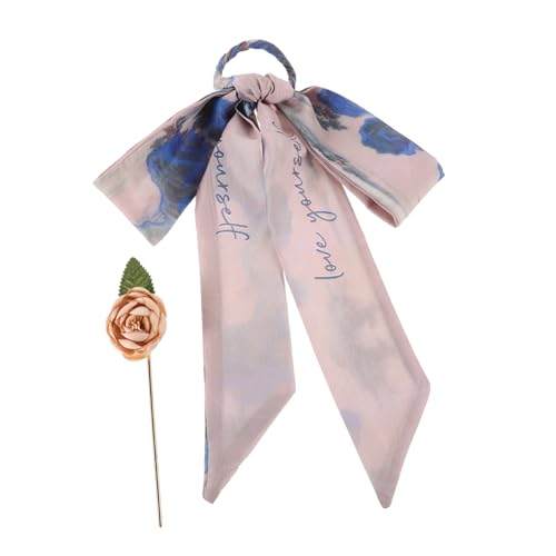 Hemobllo Hanfu-haarstäbe Mit Bandquaste, Elegante Haarnadel Mit Rosenblüte Im Chinesischen Stil Für Frauen, Traditionelles Kostüm, Haarschmuck von Hemobllo