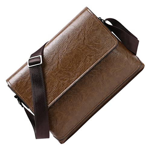 Hemobllo Makeup Tasche Umhängetaschen Für Männer Ledertasche Für Männer Aktentaschen Für Männer Ledertaschen Für Männer Herren Umhängetasche Schultertasche Mann Beiläufig Diagonale Tasche von Hemobllo