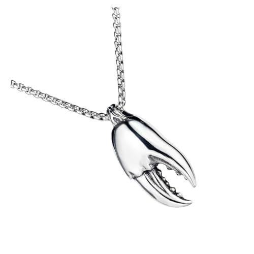 Hemobllo Herren Halskette mit Crab Claw Anhänger aus Hip Hop Kette Langlebig und Hautfreundlich Trendiges Unisex Schmuckstück für Alltag und von Hemobllo