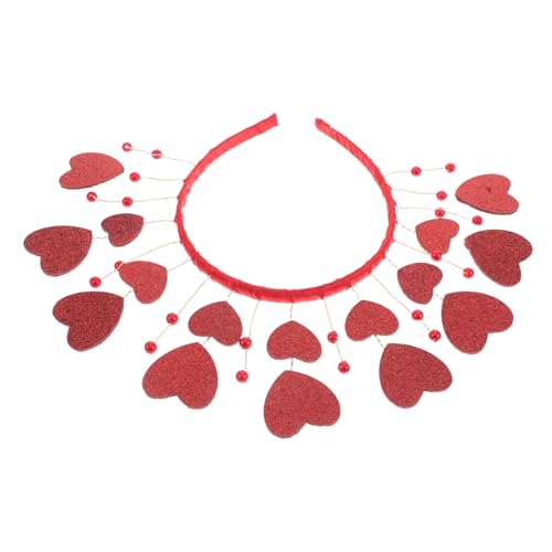 Hemobllo Herzhaarreif mit Doppeltem Modischer Glitzer Haarreif für Damen und Mädchen Vielseitiges Valentinstag und Party Accessoire Geeignet für Hochzeit Geburtstag und Festliche Anlässe von Hemobllo