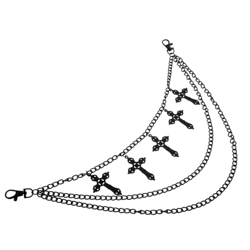 Hemobllo Hohle Kreuz Hosenkette aus Metall Langlebige Punk Jeans Kette mit Mehrlagigem Design Modisches Hip Hop Zubehör für Herren Robuster Kettengürtel für Trendbewusste Männer von Hemobllo