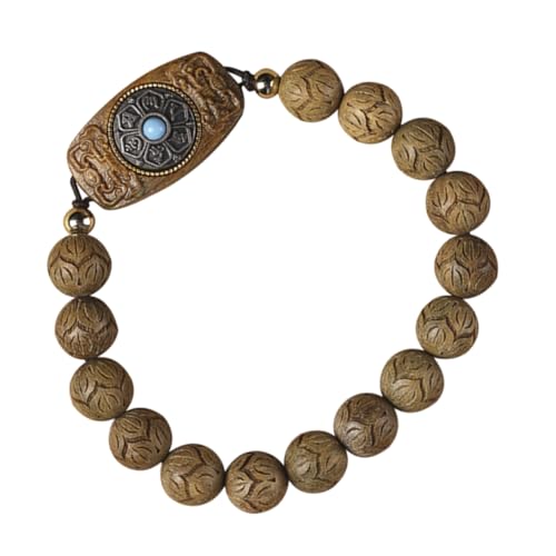 Hemobllo Holzperlen Armband Unisex Handgefertigtes String Bracelet mit Grüner Sandelholz Spirituelles Beads Bracelet für Damen und Herren Modisches Sommer Schmuck Accessoire von Hemobllo