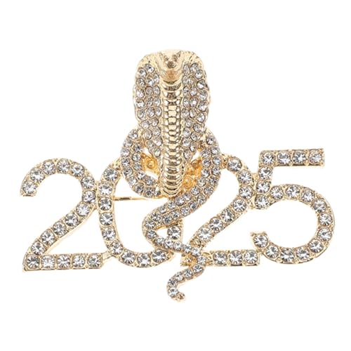 Hemobllo Jahr der Schlange Brosche Damen Strass Schmuck Pin Vintage Retro Design Mehrzweck Kleidungsdeko Geburtstags Accessoire von Hemobllo