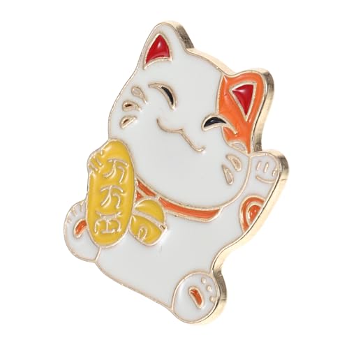 Hemobllo Japanischer Stil Cartoon Glückskatze Brosche Langlebige Anstecknadel Süße Katzen Pin für Kleidung Modisches Accessoire für Frauen und Mädchen Einfach zu Tragen von Hemobllo