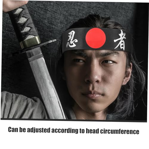 Hemobllo Japanisches Stirnband Samurai Stil aus Weichem Langlebigem Stoff Komfortabel und Formbeständig Geeignet für Karate Training und Sport Authentisches Japanisches Design für Herren von Hemobllo
