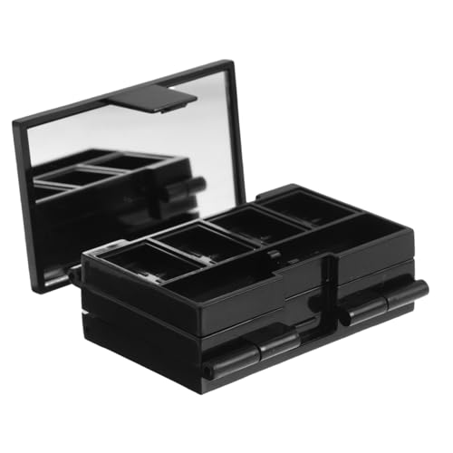 Hemobllo Klapperblatt -make -up -tablett Make-up-organisator Reisen Fall Machen Tragbare Lackpalette Make-up-organizer Paletten-organizer-make-up-halter Make-up-palette Schwarz Abs von Hemobllo