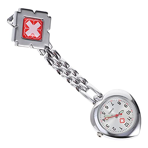 Hemobllo Pflegeuhren Für Krankenschwestern Uhr Digital Revers Stretch verstellbar L?nge Taschenuhr Uhren für Doktor Verwenden Rot Pflegeuhr von Hemobllo